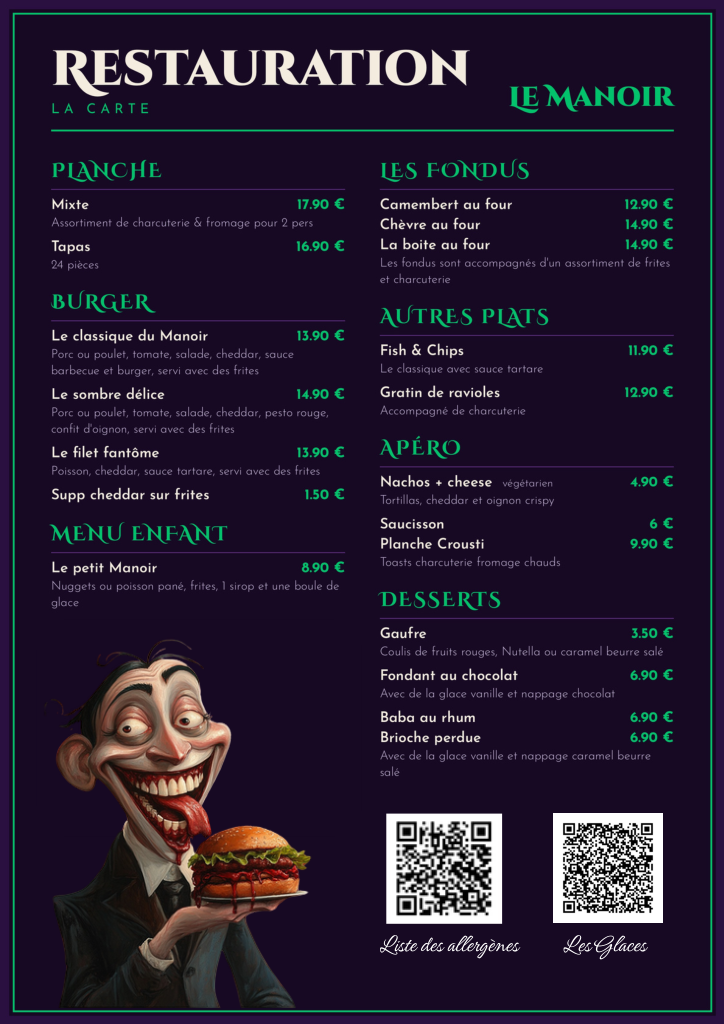 Carte Restauration Manoir